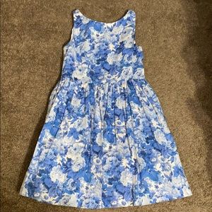 Ralph Lauren blue and white floral dress